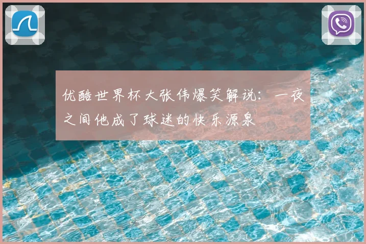 优酷世界杯大张伟爆笑解说:一夜之间他成了球迷的快乐源泉